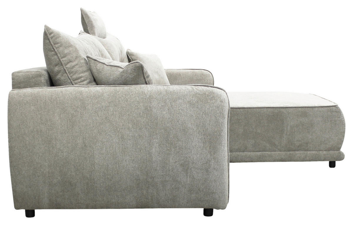 ECKSOFA  FRESH Graubraun Struktur  - Graubraun/Beige, Design, Kunststoff/Textil (264/195cm) - MID.YOU