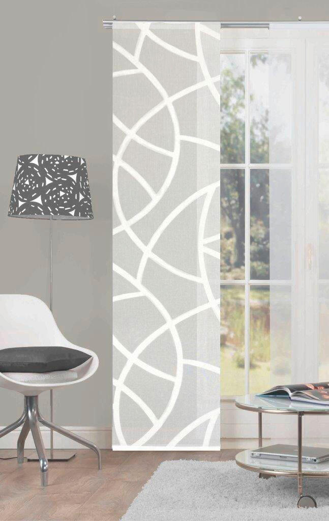 FLÄCHENVORHANG   transparent   60/245 cm  - Ecru, KONVENTIONELL, Textil (60/245cm)