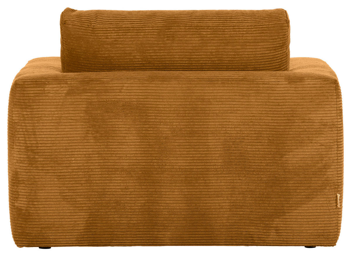 XXL-SESSEL in Cord Bernsteinfarben  - Bernsteinfarben/Schwarz, Romantik / Landhaus, Kunststoff/Textil (120/67/140cm) - Landscape