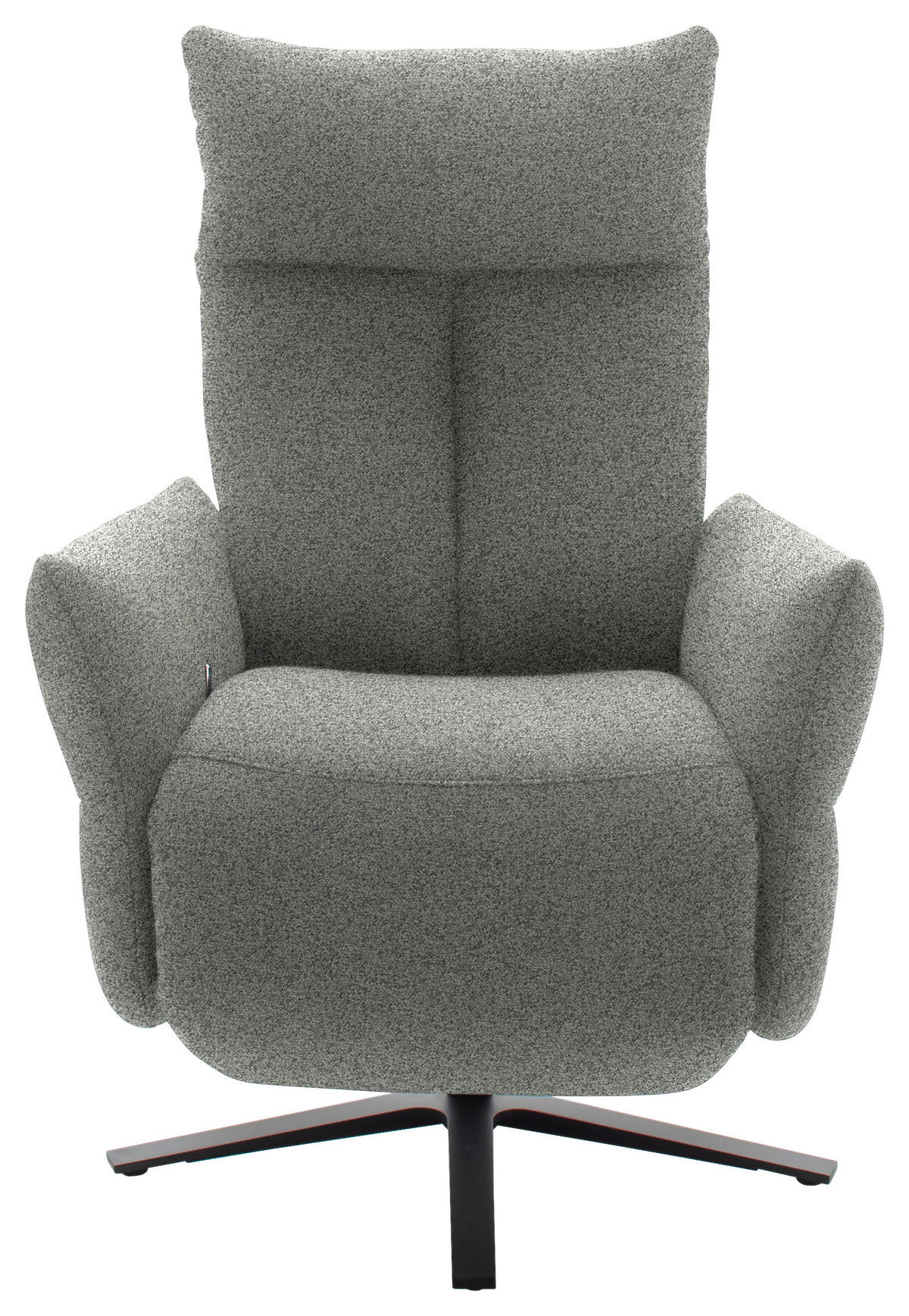 FERNSEHSESSEL  mit Relaxfunktion Chenille Hellgrau  - Hellgrau/Schwarz, Design, Textil/Metall (74/115/85cm) - Schöner Wohnen