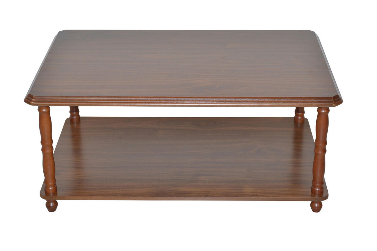 COUCHTISCH Kautschukholz massiv 58,5/89/40 cm rechteckig Nussbaumfarben  - Nussbaumfarben, KONVENTIONELL, Holz/Holzwerkstoff (58,5/89/40cm) - MID.YOU