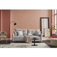 SCHLAFSOFA  in Chenille Hellgrau  - Buchefarben/Hellgrau, Design, Holz/Textil (217/97/101cm) - Carryhome