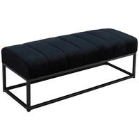 SITZBANK Textil Schwarz  - Schwarz, Design, Textil/Metall (108/40/40cm) - MID.YOU