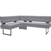 ECKBANK 158/200 cm  in Graublau  - Graublau/Schwarz, Design, Textil/Metall (158/200cm) - Dieter Knoll