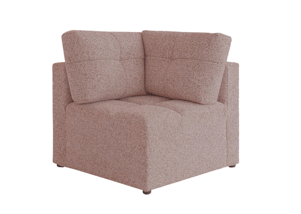 SOFAELEMENT  in Rot  - Rot/Schwarz, Design, Kunststoff/Textil (91/94/91cm) - MID.YOU