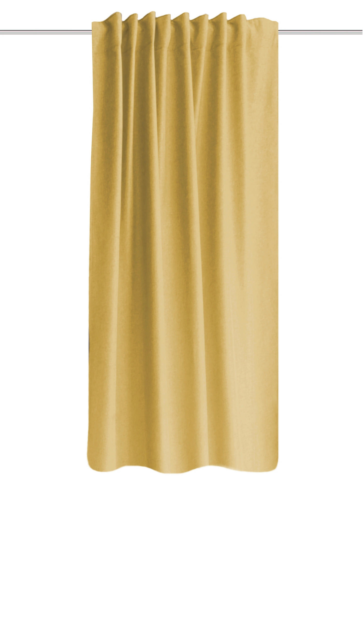 WÄRMESCHUTZVORHANG ESKIMO blickdicht 135/175 cm   - Gelb, Basics, Textil (135/175cm)