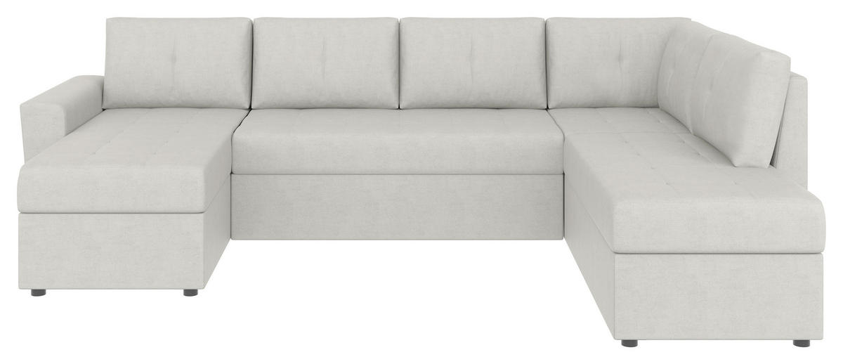 WOHNLANDSCHAFT TERMOLI Beige Jacquard  - Beige/Schwarz, Design, Kunststoff/Textil (155/297/212cm) - MID.YOU