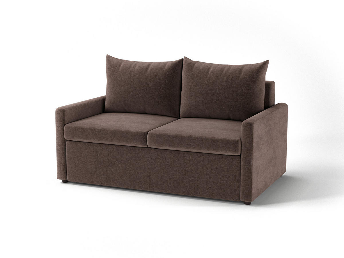 SCHLAFSOFA Flachgewebe Braun  - Schwarz/Braun, Design, Kunststoff/Textil (152/89/92cm) - MID.YOU