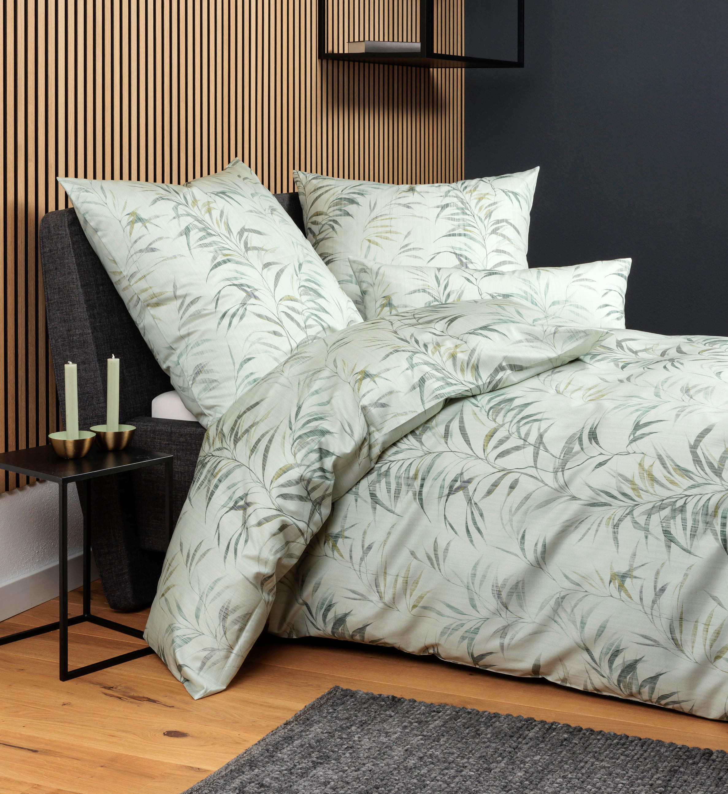 BETTWÄSCHE 155/220 cm  - Salbeigrün, Design, Textil (155/220cm) - Janine