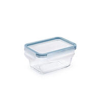 FRISCHHALTEDOSE CLIC & LOCK ,5 L  - Blau/Transparent, Basics, Glas/Kunststoff (16/12/7,8cm) - Rotho