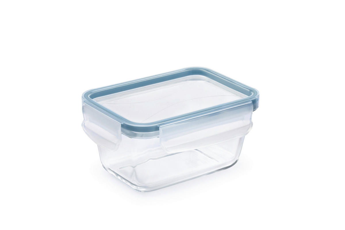 FRISCHHALTEDOSE CLIC & LOCK ,5 L  - Blau/Transparent, Basics, Glas/Kunststoff (16/12/7,8cm) - Rotho