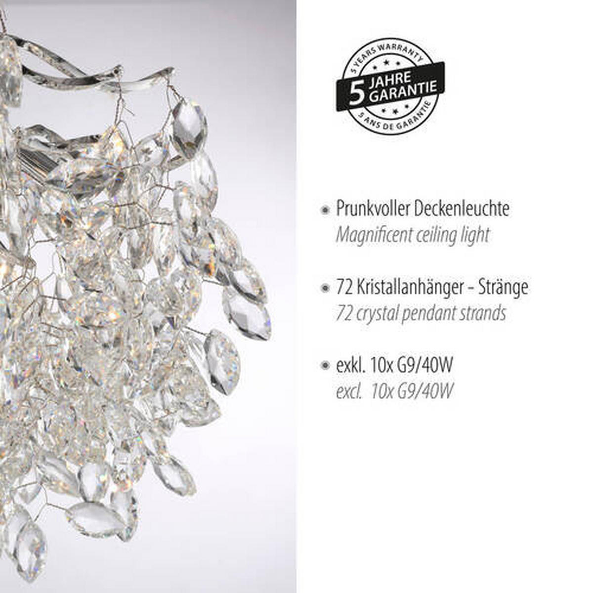 SVJETILJKA STROPNA Ricicle  - boje kroma, Design, metal/plastika (60/60/37cm)