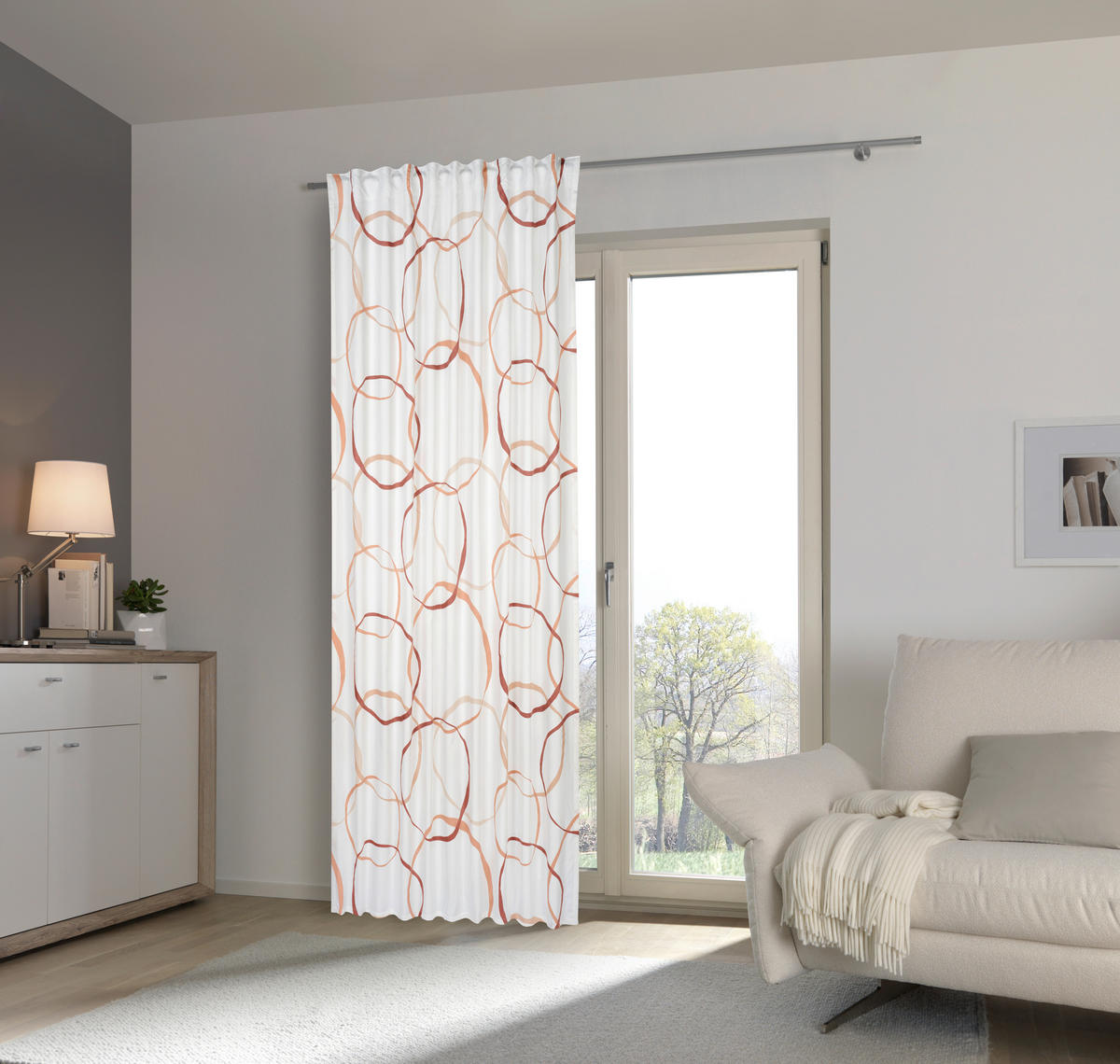 FERTIGVORHANG  blickdicht  135/255 cm   - Braun/Weiß, Trend, Textil (135/255cm) - Esposa