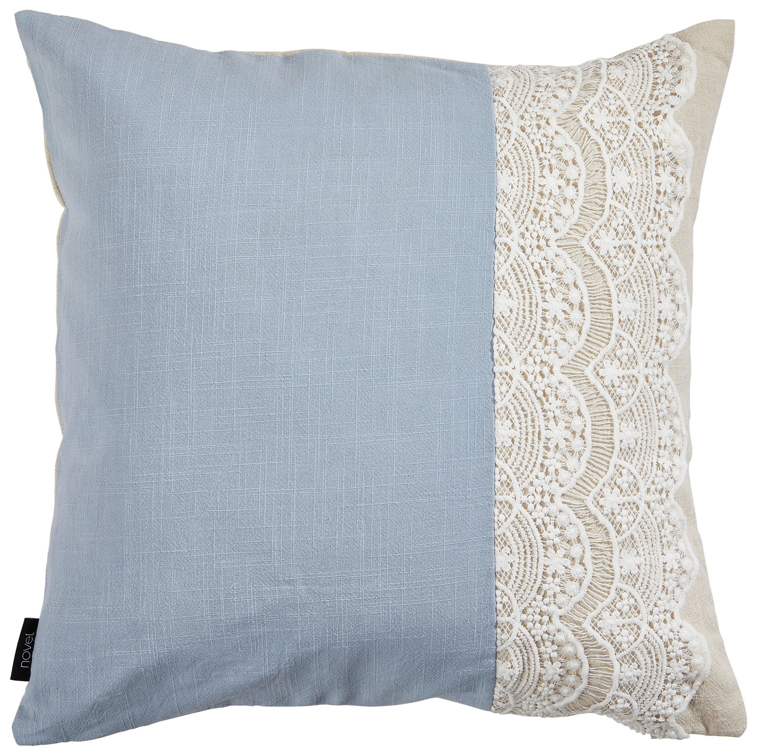 KISSENHÜLLE Primavera 48/48 cm  - Blau, KONVENTIONELL, Textil (48/48cm) - Novel