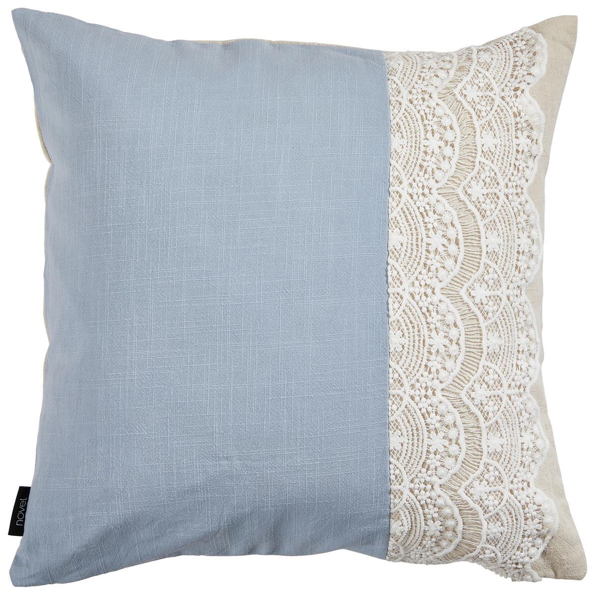 KISSENHÜLLE Primavera 48/48 cm  - Blau, KONVENTIONELL, Textil (48/48cm) - Novel