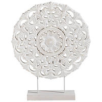 SKULPTUR - Weiß, Basics, Holz/Metall (39/7/47,5cm) - Ambia Home