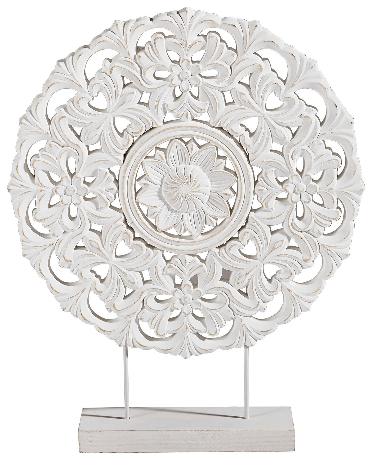 SKULPTUR - Weiß, Basics, Holz/Metall (39/7/47,5cm) - Ambia Home