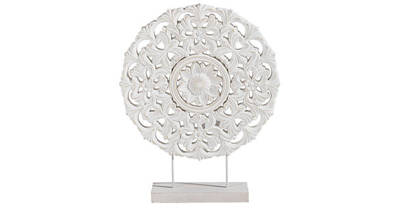 SKULPTUR - Weiß, Basics, Holz/Metall (39/7/47,5cm) - Ambia Home