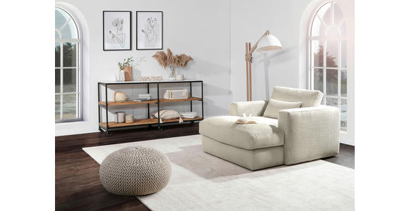 XXL-SESSEL - Creme/Schwarz, ROMANTIK / LANDHAUS, Kunststoff/Textil (120/67/140cm) - Landscape