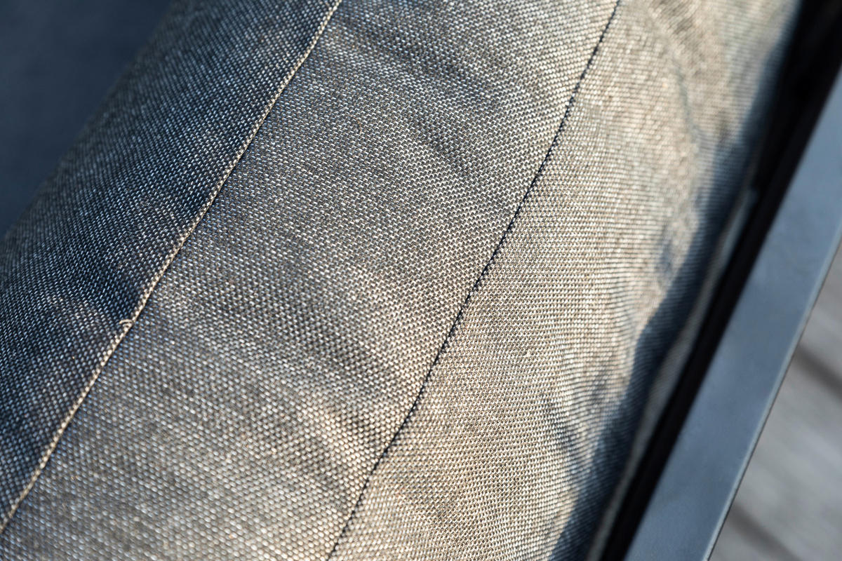 LOUNGEGARNITUR Akazie massiv, Hartholz Aluminium  - Anthrazit/Braun, MODERN, Holz/Textil (178/68/228,5cm) - Gardenson