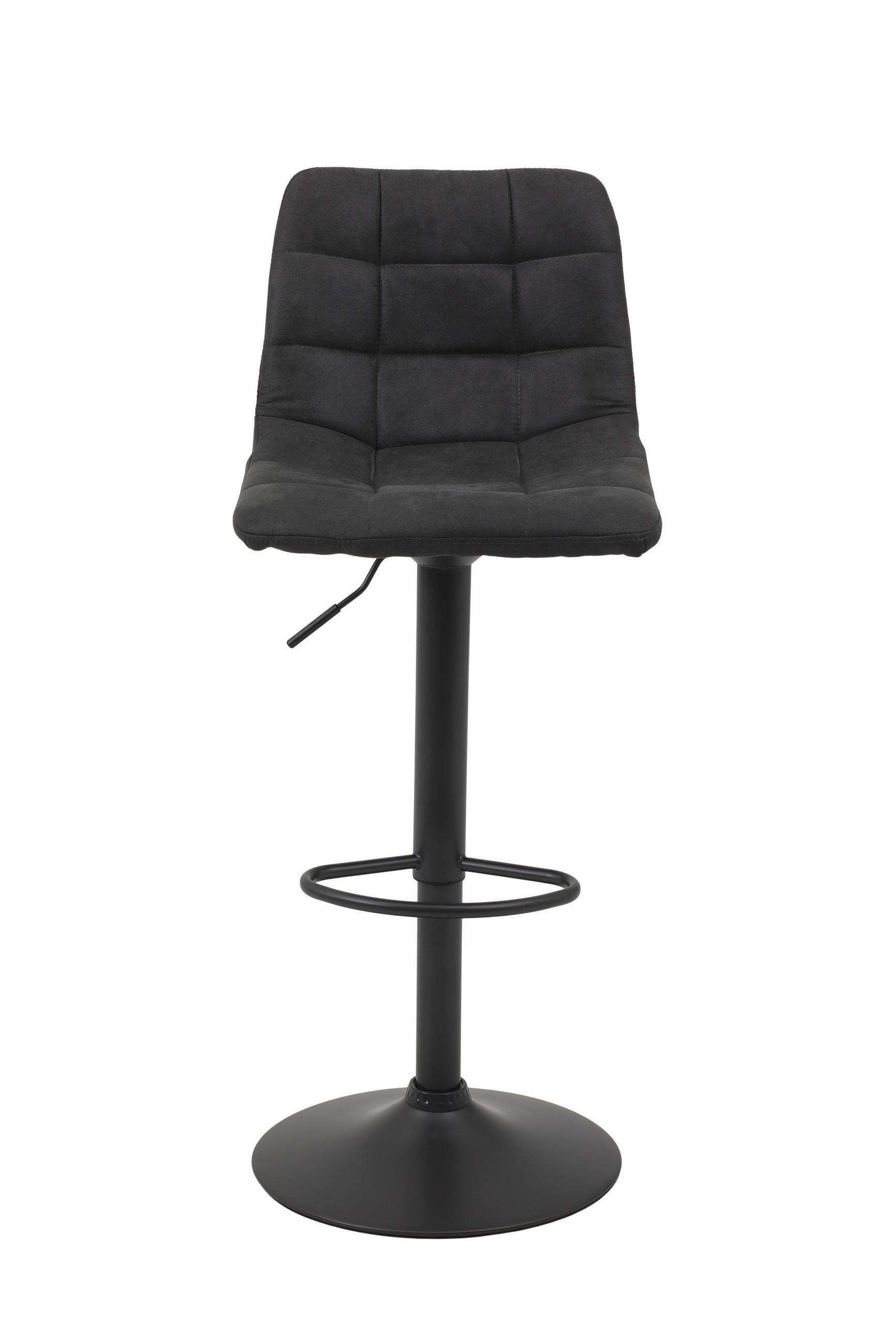 BARHOCKER Mikrofaser Anthrazit Stahl Typenauswahl, Sitzfläche 360° drehbar, abwischbar  - Anthrazit/Grau, MODERN, Textil/Metall (43/91-113/44cm) - MID.YOU