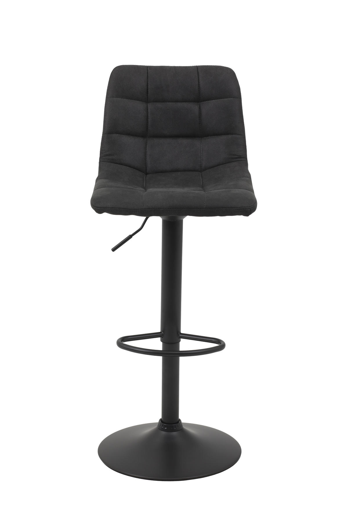 BARHOCKER Mikrofaser Anthrazit Stahl Typenauswahl, Sitzfläche 360° drehbar, abwischbar  - Anthrazit/Grau, MODERN, Textil/Metall (43/91-113/44cm) - MID.YOU