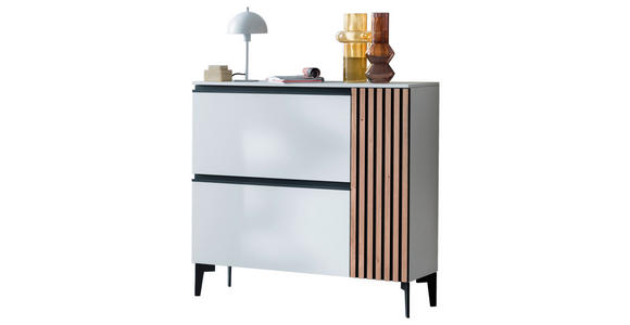 SCHUHSCHRANK 107/97/30 cm - Eichefarben/Anthrazit, Design, Holz/Holzwerkstoff (107/97/30cm) - Moderano
