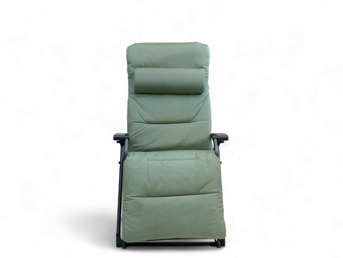 GARTEN-RELAXSESSEL 70/130/80 cm  - Anthrazit/Grün, Basics, Kunststoff/Textil (70/130/80cm)