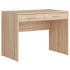 SCHREIBTISCH 100/59/76 cm  in Sonoma Eiche  - Silberfarben/Sonoma Eiche, Design, Holzwerkstoff/Kunststoff (100/59/76cm)