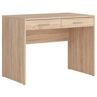 SCHREIBTISCH 100/59/76 cm  in Sonoma Eiche  - Silberfarben/Sonoma Eiche, Design, Holzwerkstoff/Kunststoff (100/59/76cm)