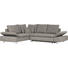 Ecksofa Hellbraun Bettkasten, Rückenkissen, Schlaffunktion, Zierkissen - Hellbraun/Chromfarben, Design, Textil/Metall (222/283cm) - Carryhome Ecksofa Hellbraun Bettkasten, Rückenkissen, Schlaffunktion, Zierkissen - Hellbraun/Chromfarben, Design, Textil/Metall (222/283cm) - Carryhome