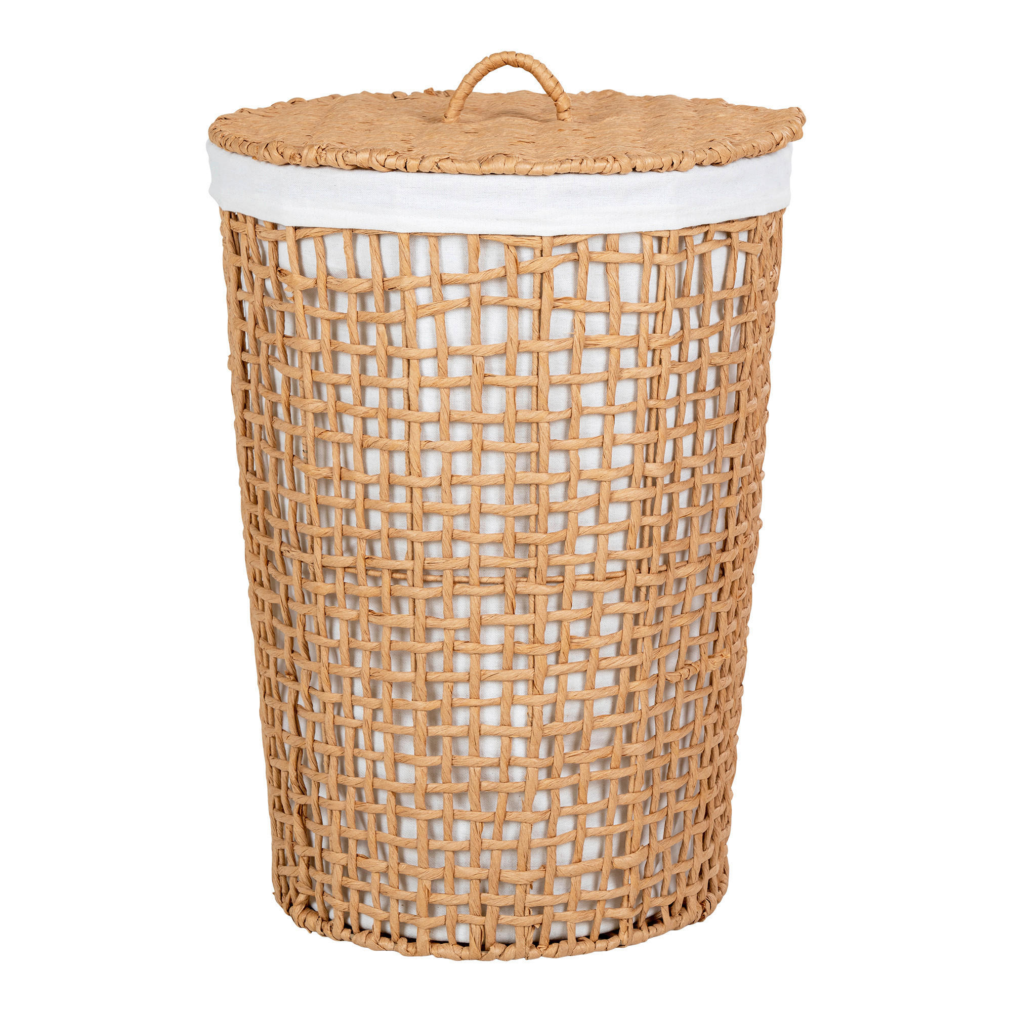 WÄSCHEKORB - Hellbraun/Weiß, Design, Papier/Kunststoff (42/56/42cm)