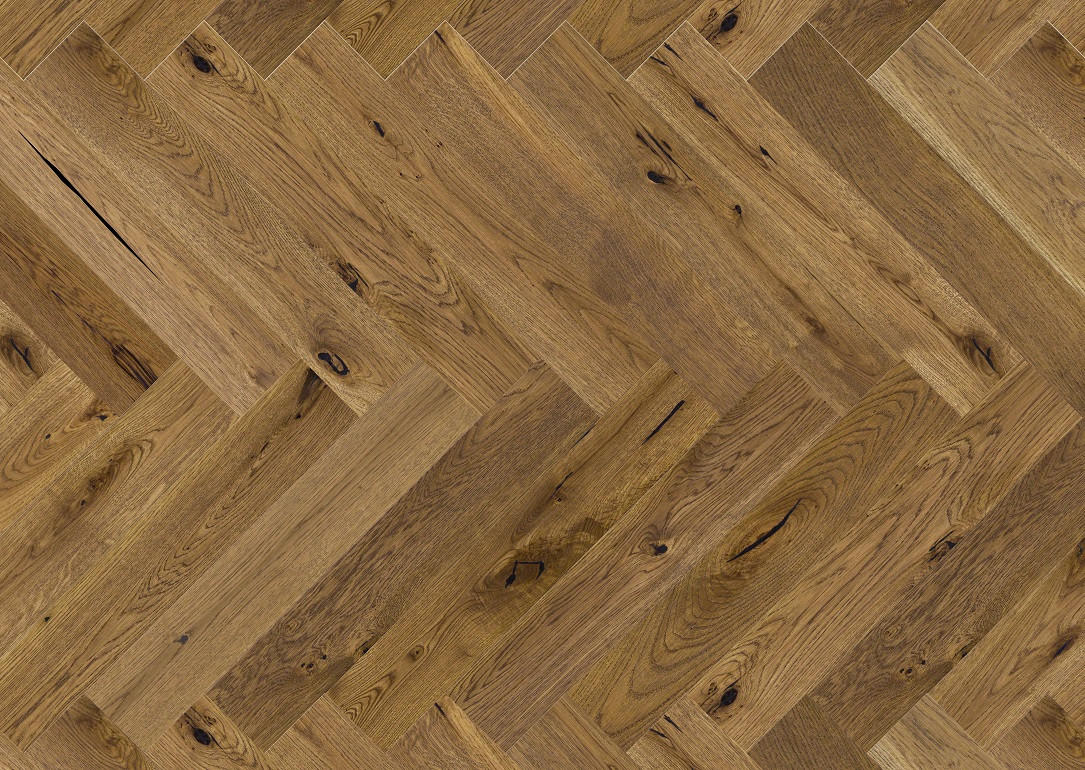 FISCHGRÄT Eiche Mainland  per  m² - Eichefarben, Design, Holz (72,5/13/1,4cm) - Ambiente