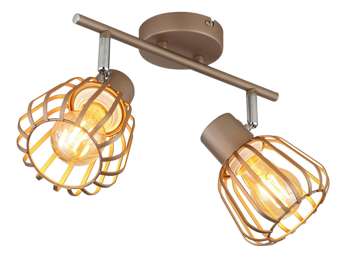 STRAHLER Olin 30/12,5/17,5 cm  - Chromfarben/Braun, Design, Metall (30/12,5/17,5cm) - Globo