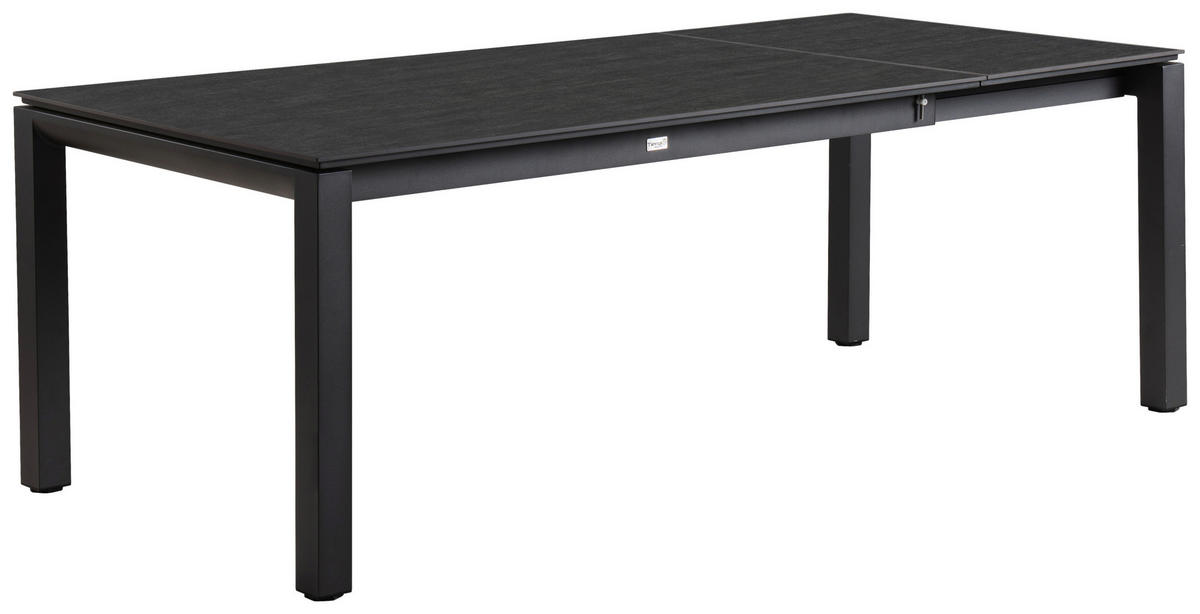 GARTENTISCH 160-220/100/74 cm Metall, Stein  - Anthrazit, Modern, Kunststoff/Stein (160-220/100/74cm) - Tierra Outdoor