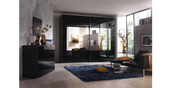 SCHWEBETÜRENSCHRANK 271/236/68 cm 2-türig Graphitfarben  - Chromfarben/Graphitfarben, Design, Glas/Holzwerkstoff (271/236/68cm) - Xora