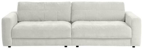 BIGSOFA in Cord Weiss  - Weiss/Schwarz, Modern, Textil (264/83/126cm) - Trendmanufaktur