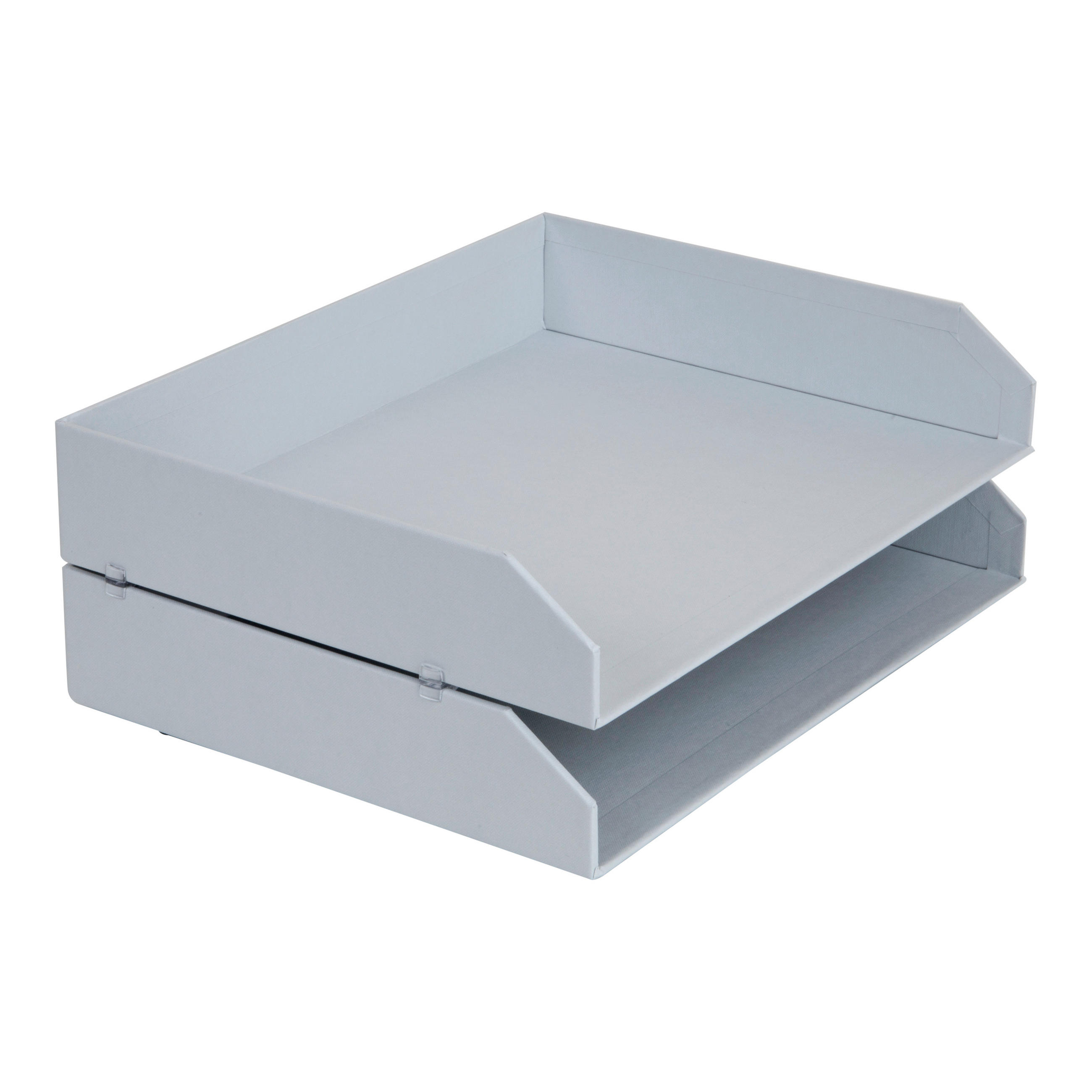 BRIEFABLAGE Papier, Karton Grau, Hellgrau  - Hellgrau/Grau, Basics, Karton/Papier (33.2/6.3/25.4cm)