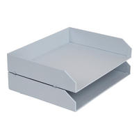 BRIEFABLAGE Papier, Karton Grau, Hellgrau  - Hellgrau/Grau, Basics, Karton/Papier (33.2/6.3/25.4cm)