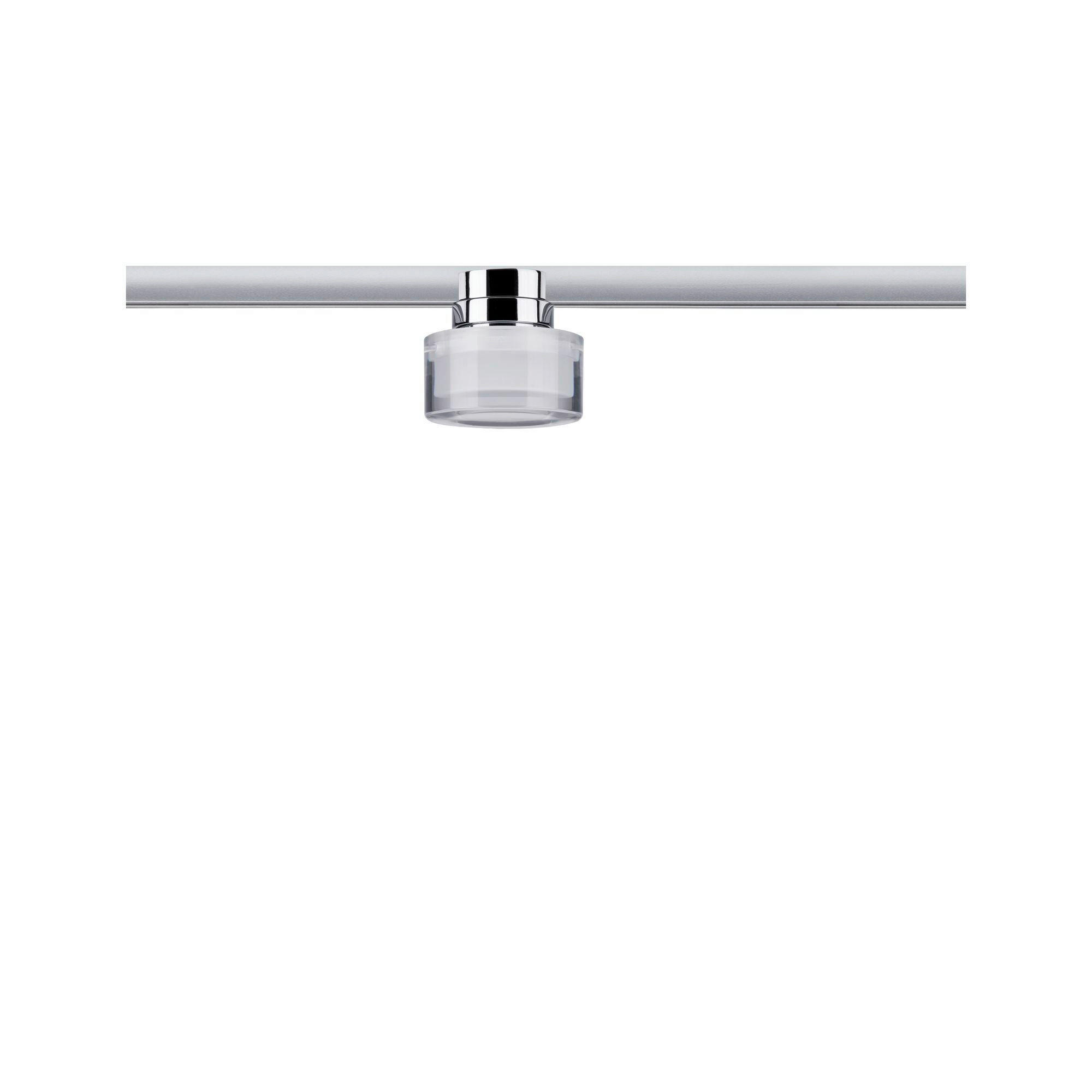 SCHIENENSYSTEM-STRAHLER - Klar/Chromfarben, Basics, Kunststoff/Metall (8/7,3cm) - Paulmann