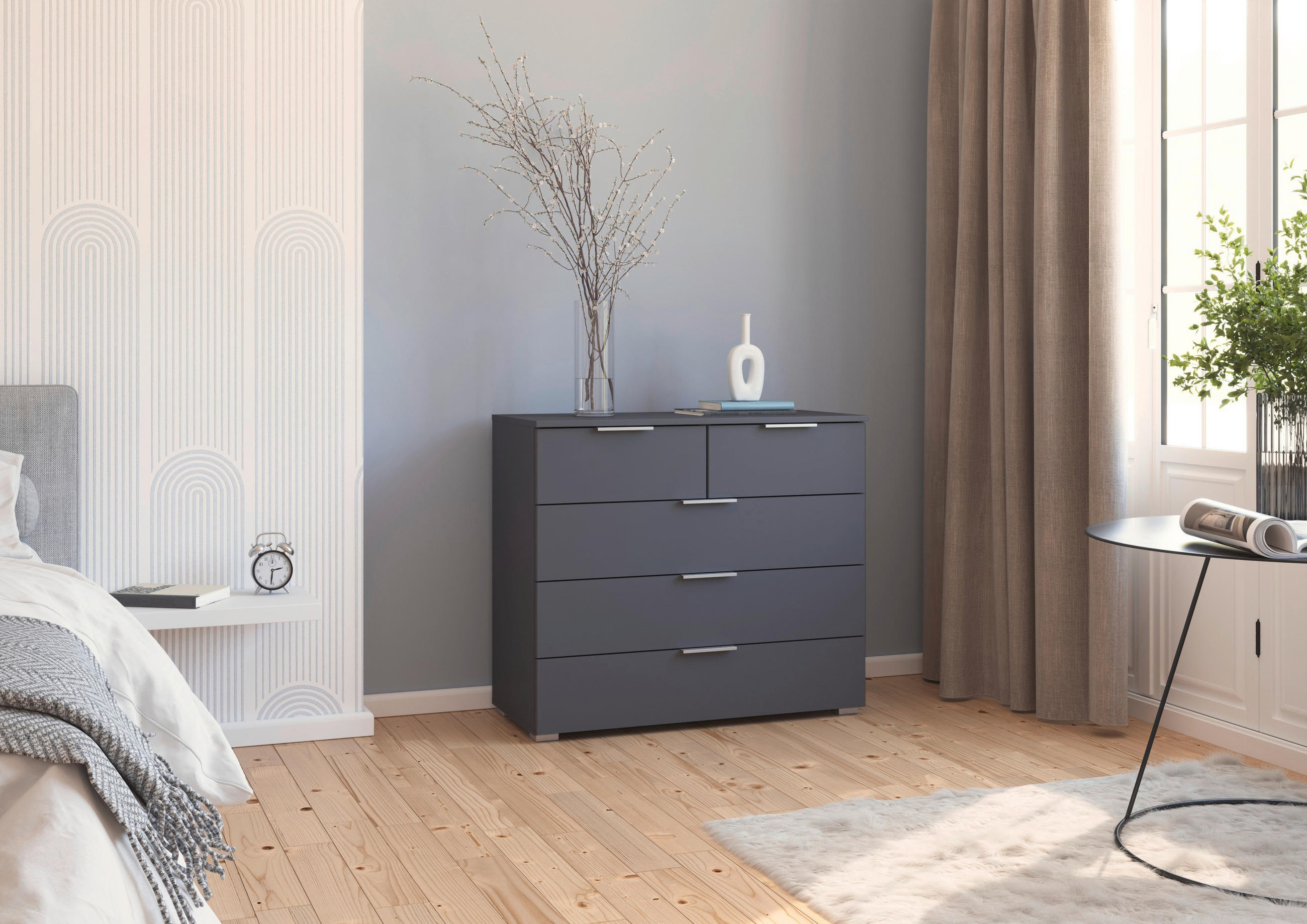 KOMMODE 93/81/42 cm  in  - Alufarben, MODERN, Holzwerkstoff/Kunststoff (93/81/42cm) - Rauch Möbel