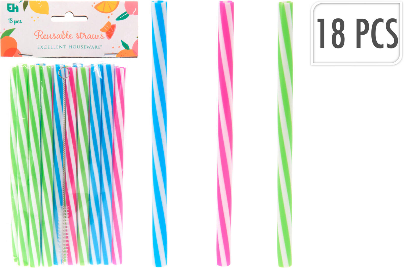 SLAMKA NA PITIE - viacfarebná, Basics, plast (18cm)