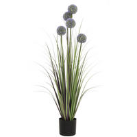 DEKORAČNÍ TRÁVA 110 cm - světle zelená/fialová, Basics, kov/plast (110cm) - Ambia Home
