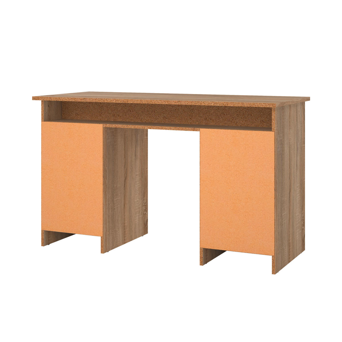 PÍSACÍ STÔL, farba duba, 126/55/75,6 cm - čierna/farba duba, Modern, kompozitné drevo (126/55/75,6cm) - MID.YOU