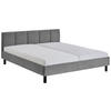POLSTERBETT 180/200 cm  in Grau  - Schwarz/Grau, Basics, Holz/Textil (180/200cm) - Boxxx