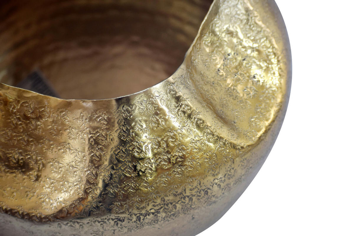 Vază 21 cm  - auriu, Design, metal (30/30/21cm) - MID.YOU