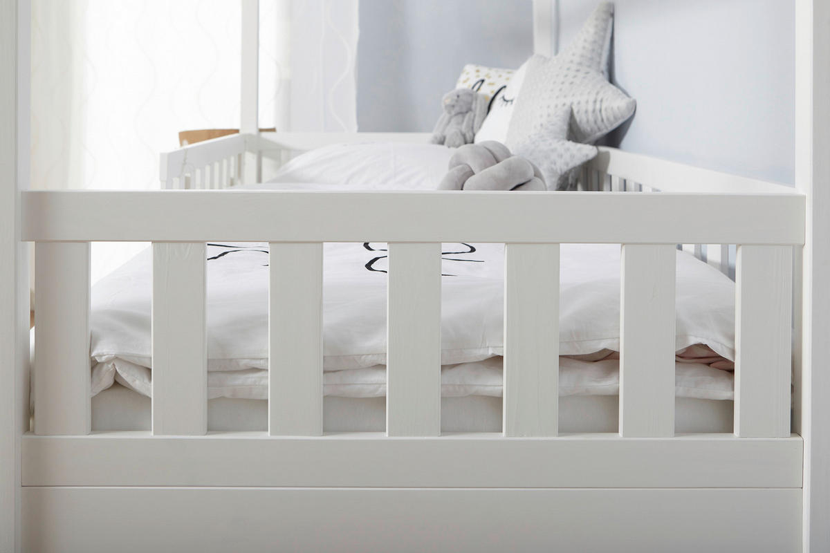 HAUSBETT 90/200 cm Weiss  - Weiss, Modern, Holz (90/200cm) - MID.YOU