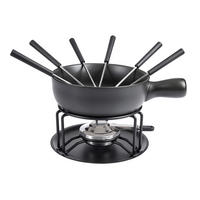 FONDUESET  - Edelstahlfarben/Schwarz, Basics, Keramik/Kunststoff - Homeware Profession.