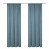 FERTIGVORHANG  halbtransparent   140/160 cm 2 Stück  - Blau, Basics, Textil (140/160cm)