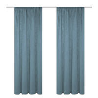 FERTIGVORHANG  halbtransparent   140/160 cm 2 Stück  - Blau, Basics, Textil (140/160cm)